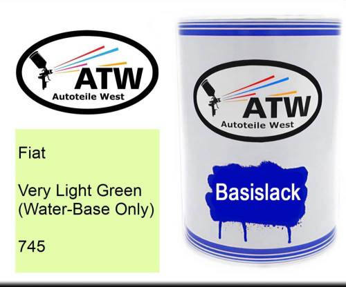 Fiat, Very Light Green (Water-Base Only), 745: 500ml Lackdose, von ATW Autoteile West.